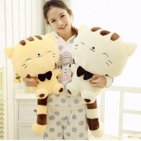 Lovely Big Face Smiling Cat Stuffed Toy