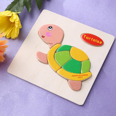 Brand New Baby Kid Cartoon Animals Dimensional Puzzles Toy 15 Different Jigsaw Puzzles Educational Toy for Children Gifts FCI#