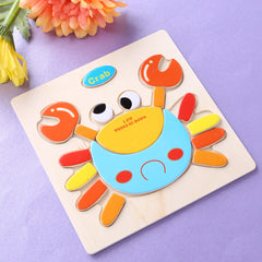 Brand New Baby Kid Cartoon Animals Dimensional Puzzles Toy 15 Different Jigsaw Puzzles Educational Toy for Children Gifts FCI#