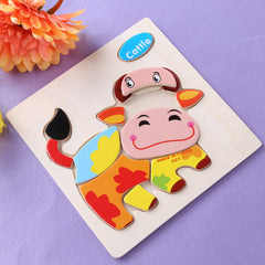 Brand New Baby Kid Cartoon Animals Dimensional Puzzles Toy 15 Different Jigsaw Puzzles Educational Toy for Children Gifts FCI#