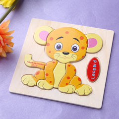 Brand New Baby Kid Cartoon Animals Dimensional Puzzles Toy 15 Different Jigsaw Puzzles Educational Toy for Children Gifts FCI#