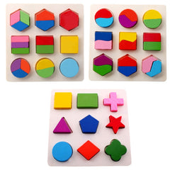 Wooden Square Shape Puzzle Toy Montessori Early Educational Learning Kids Toy Gifts Puzzles & Magic Cubes Toy