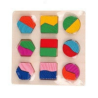 Wooden Square Shape Puzzle Toy Montessori Early Educational Learning Kids Toy Gifts Puzzles & Magic Cubes Toy