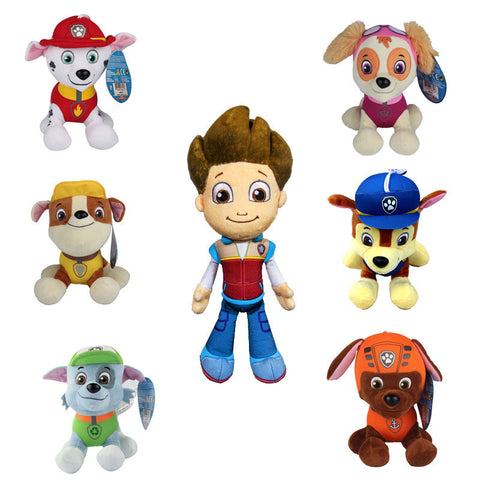 One Piece 20cm Cartoon Doll Fire Ryder Plush Toys Assistance Paw Dog Rescue Team Soft Stuffed Dolls For Kid Gift