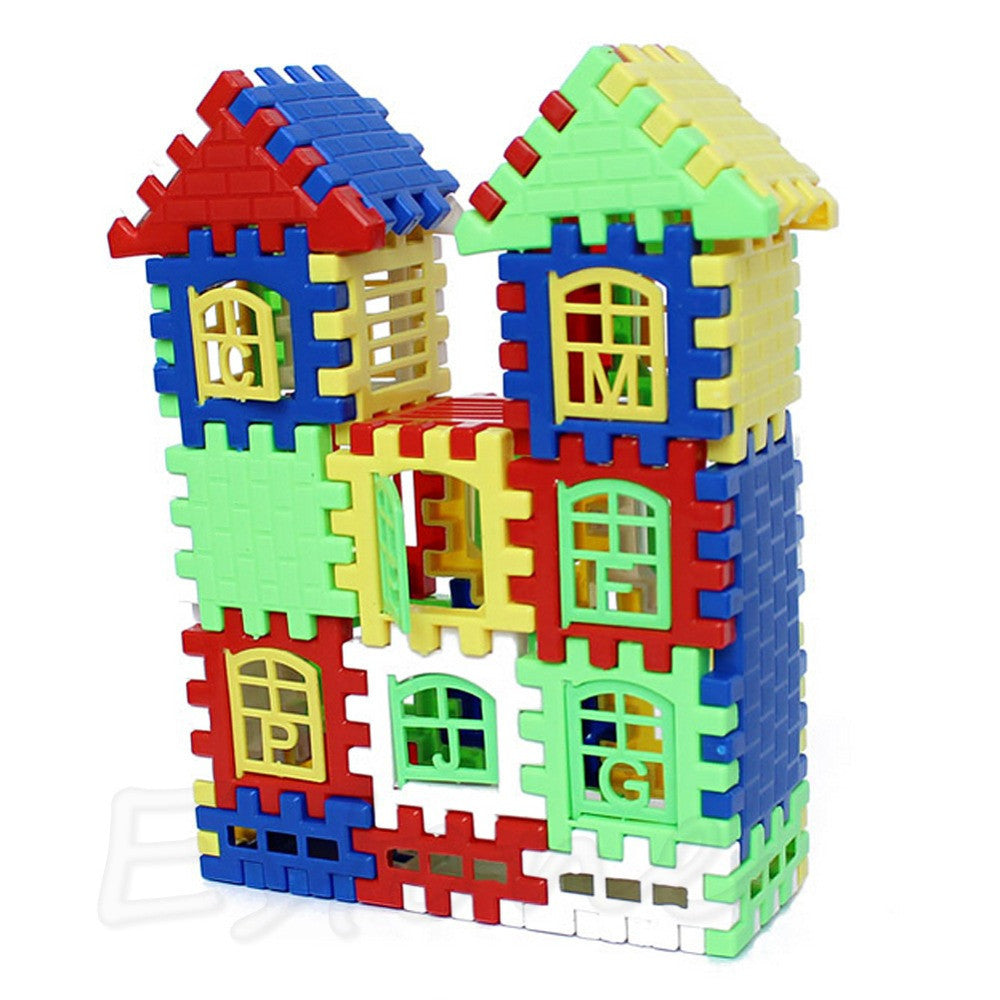 Baby Kids Children House Building Blocks Educational Learning Construction Developmental Toy Set Brain Game