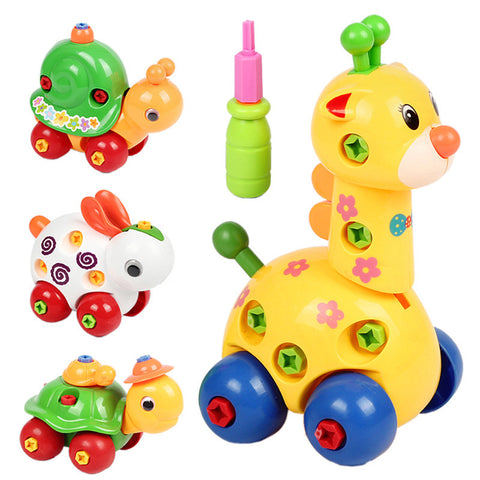 Kids Animal Puzzle Toy Educational Toys Kids Disassembly Assembly Cartoon Baby Toy Randomly Sent