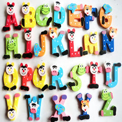 Wooden Cartoon Magnet Alphabet